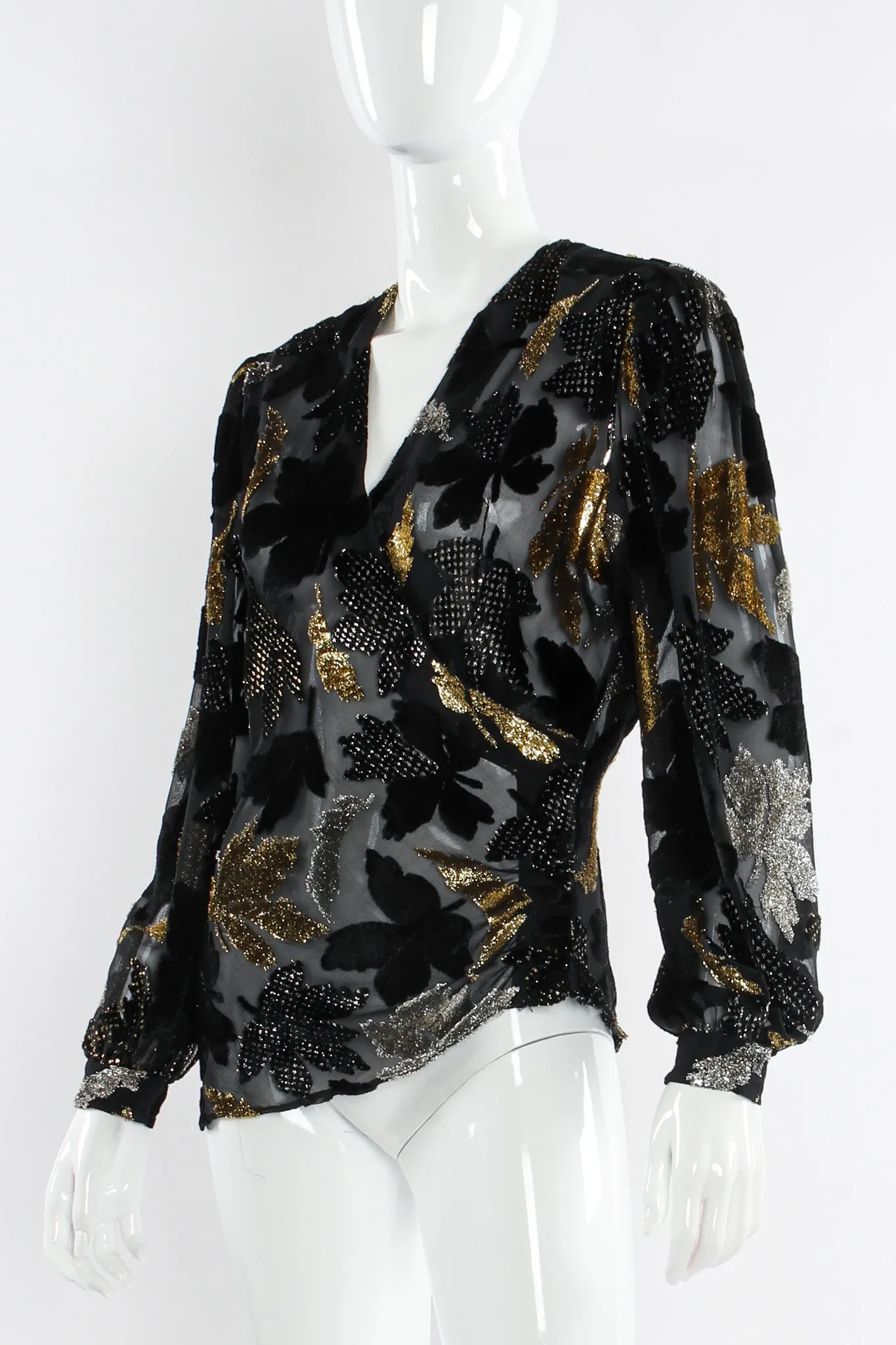 Silk Burnout Leaf Top