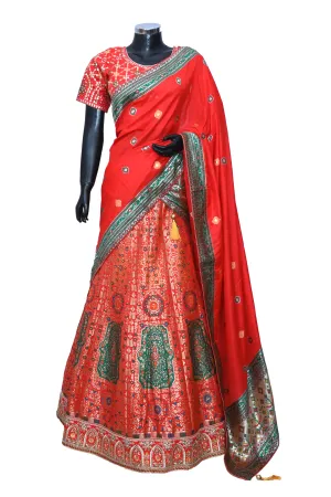 Silk embroidered festive lengha #fdn90959-701