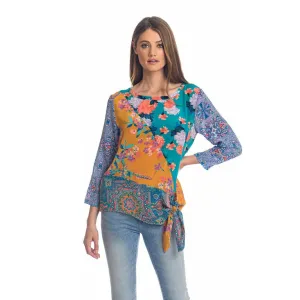 Silk Nita Mustard Top