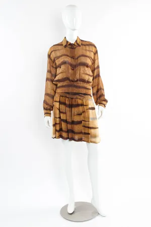 Silk Nyala Print Top & Skirt Set