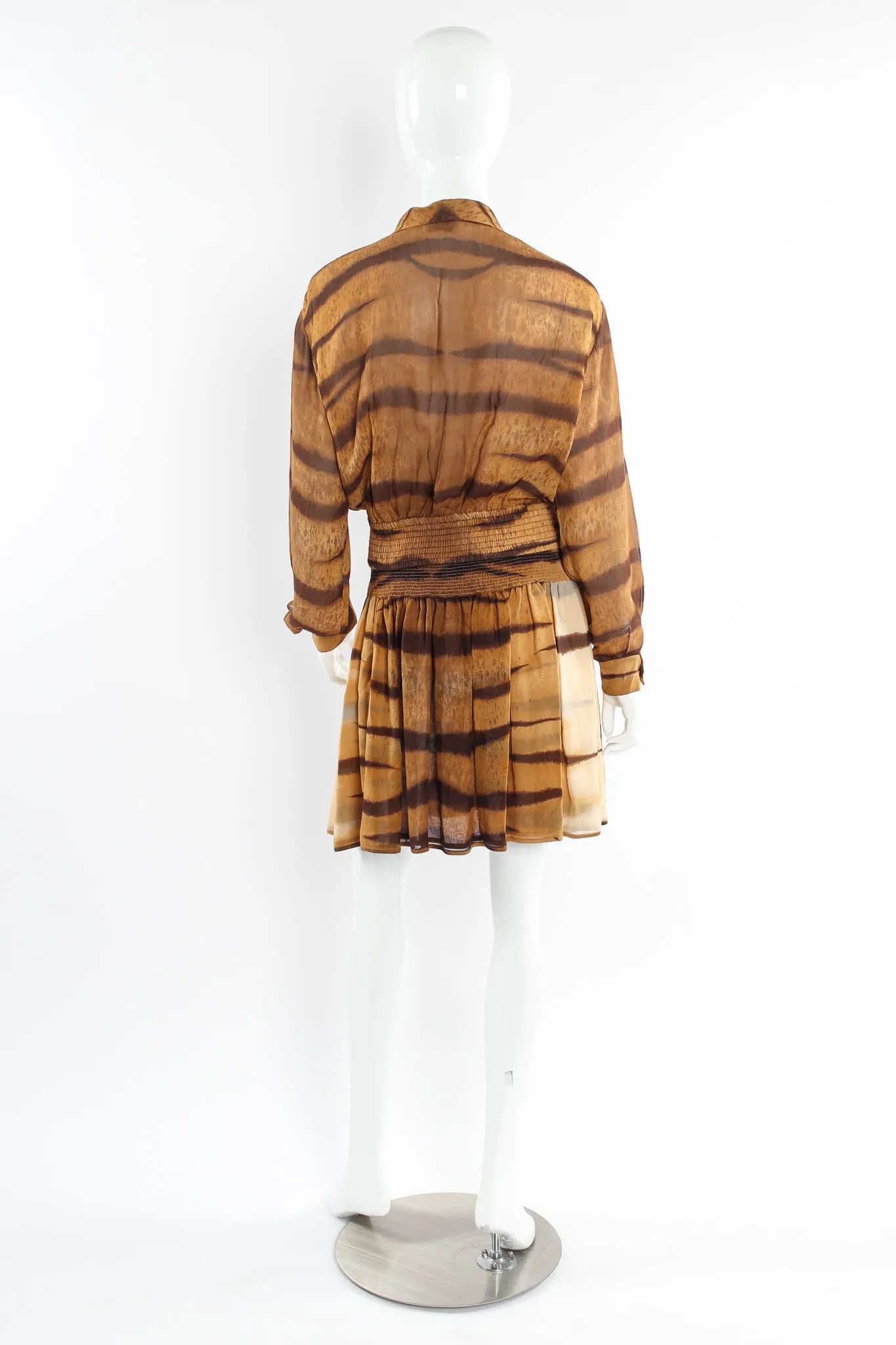 Silk Nyala Print Top & Skirt Set
