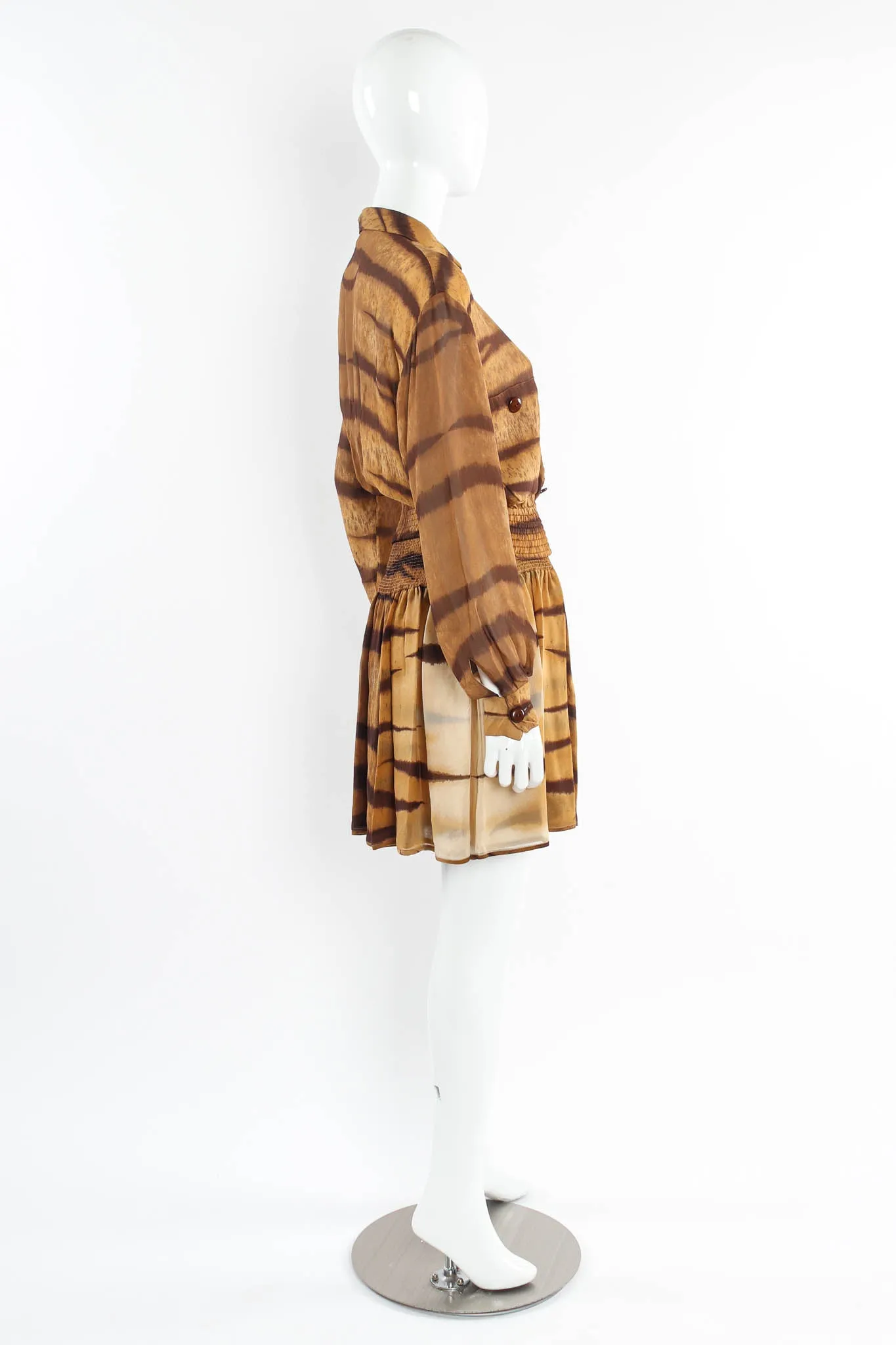 Silk Nyala Print Top & Skirt Set