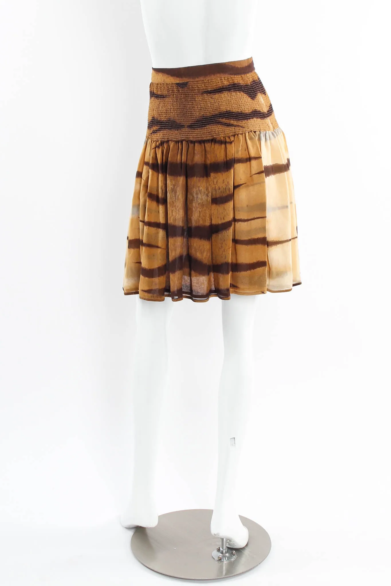 Silk Nyala Print Top & Skirt Set