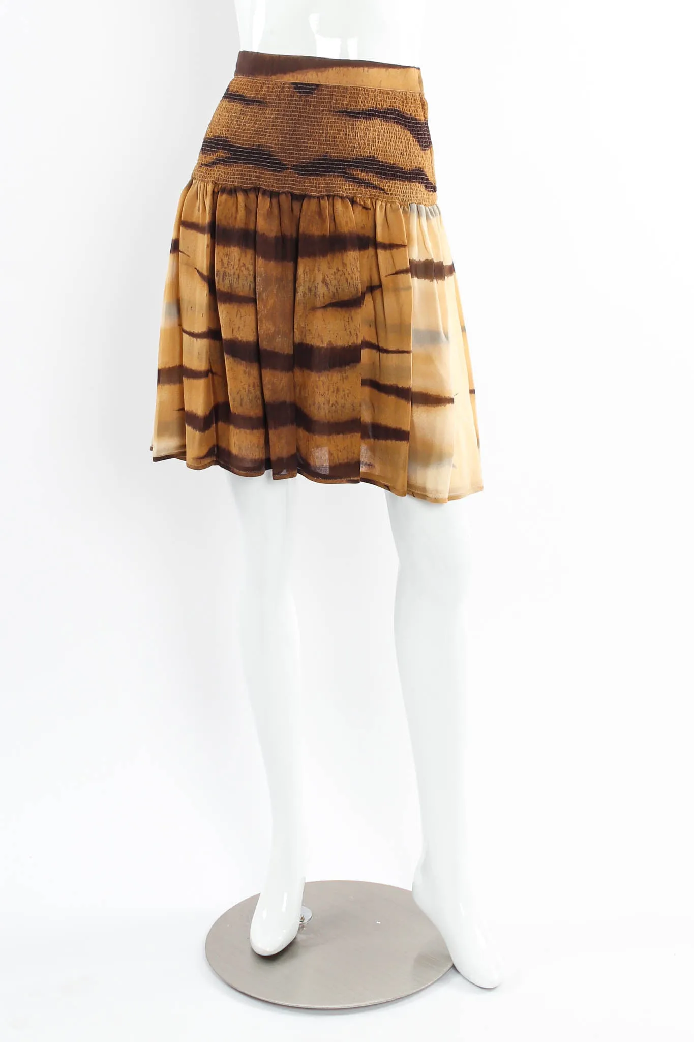 Silk Nyala Print Top & Skirt Set