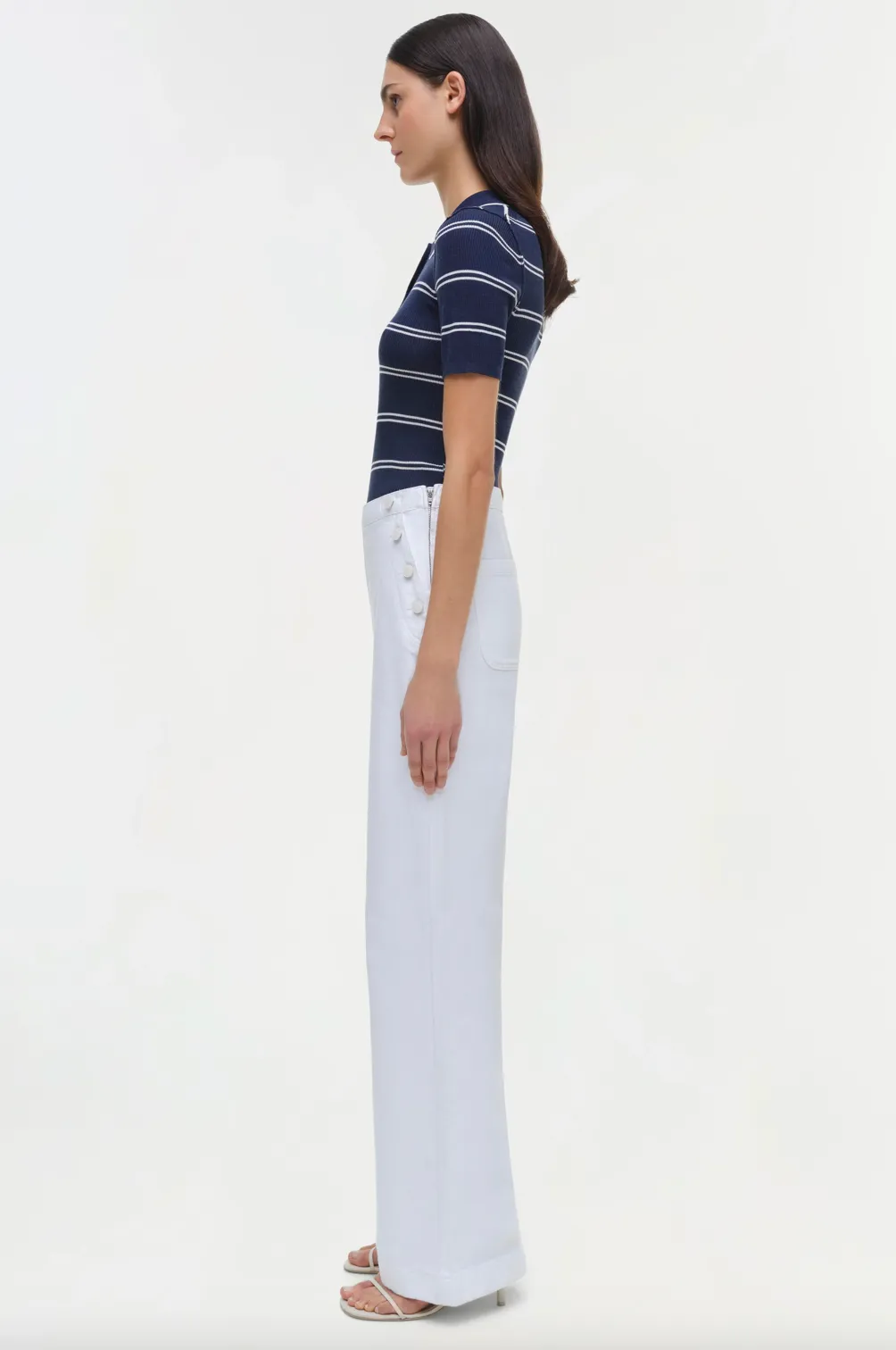 SIMKHAI - Matty Polo Top - Midnight Stripe