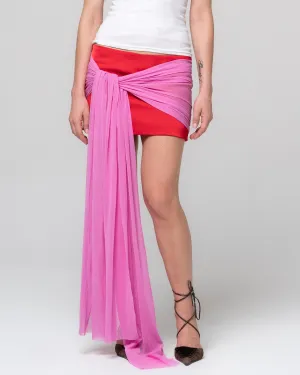 SOFIA RED MICRO SKIRT