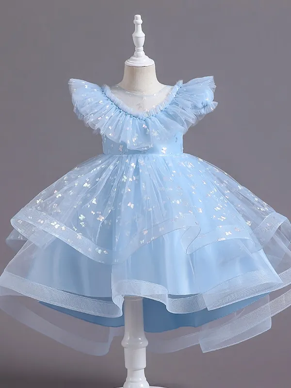 Sparkle Butterfly Flutter Tulle Formal Dress