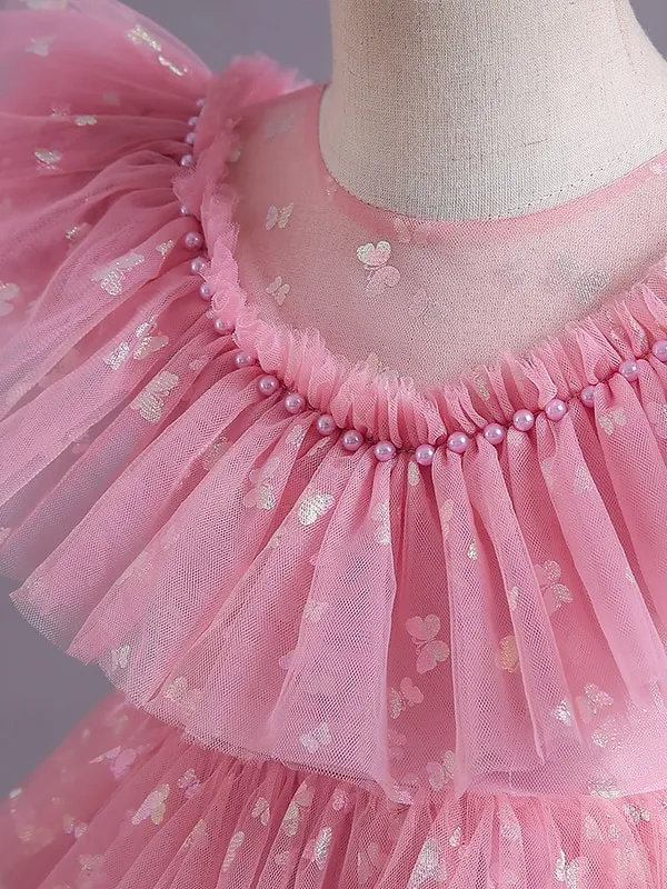 Sparkle Butterfly Flutter Tulle Formal Dress