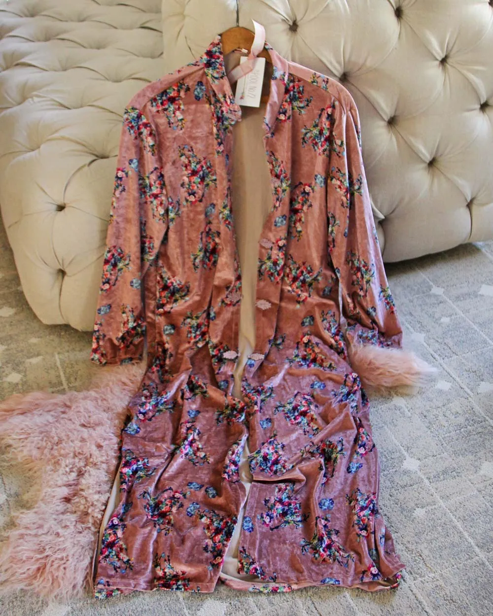 Spool Lux Velvet Duster in Rose