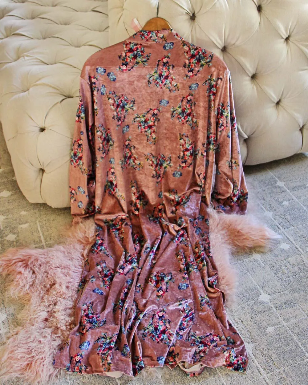 Spool Lux Velvet Duster in Rose