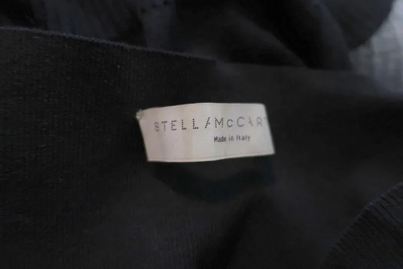 Stella McCartney Strapless Top Black Cotton-Silk Knit Size 40