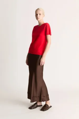 Stella Silk Satin Skirt