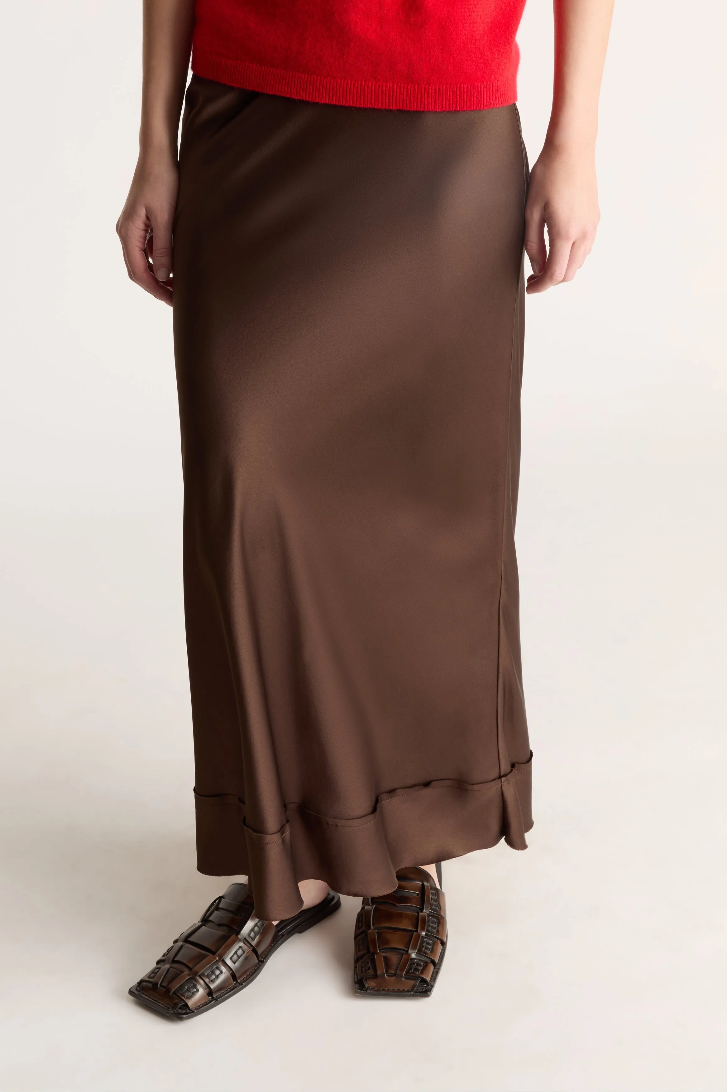 Stella Silk Satin Skirt