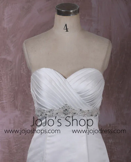 Strapless Satin Mermaid Wedding Dress with Tiered Ruffle Skirt | QT815003