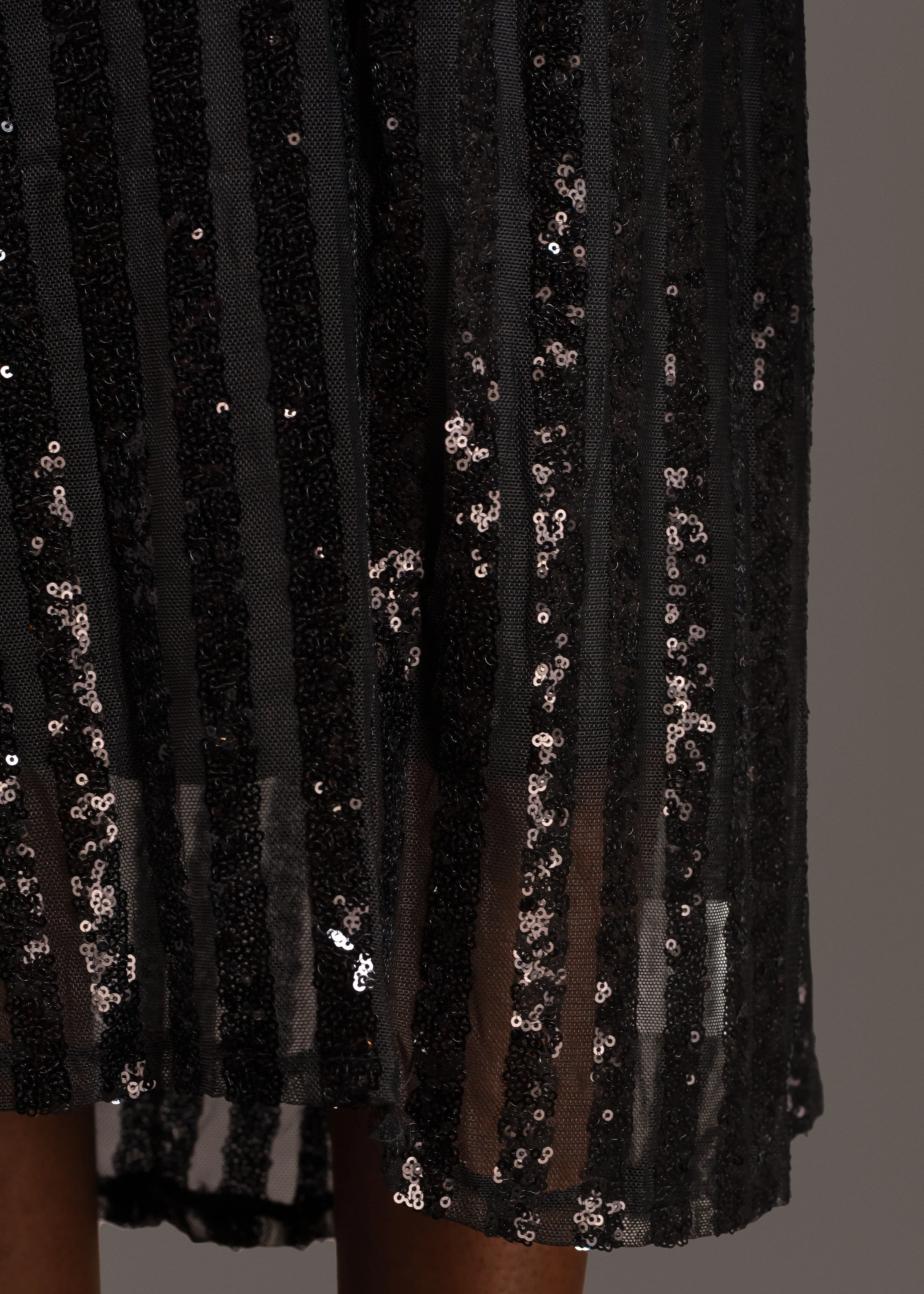 Striped Sequin Skirt
