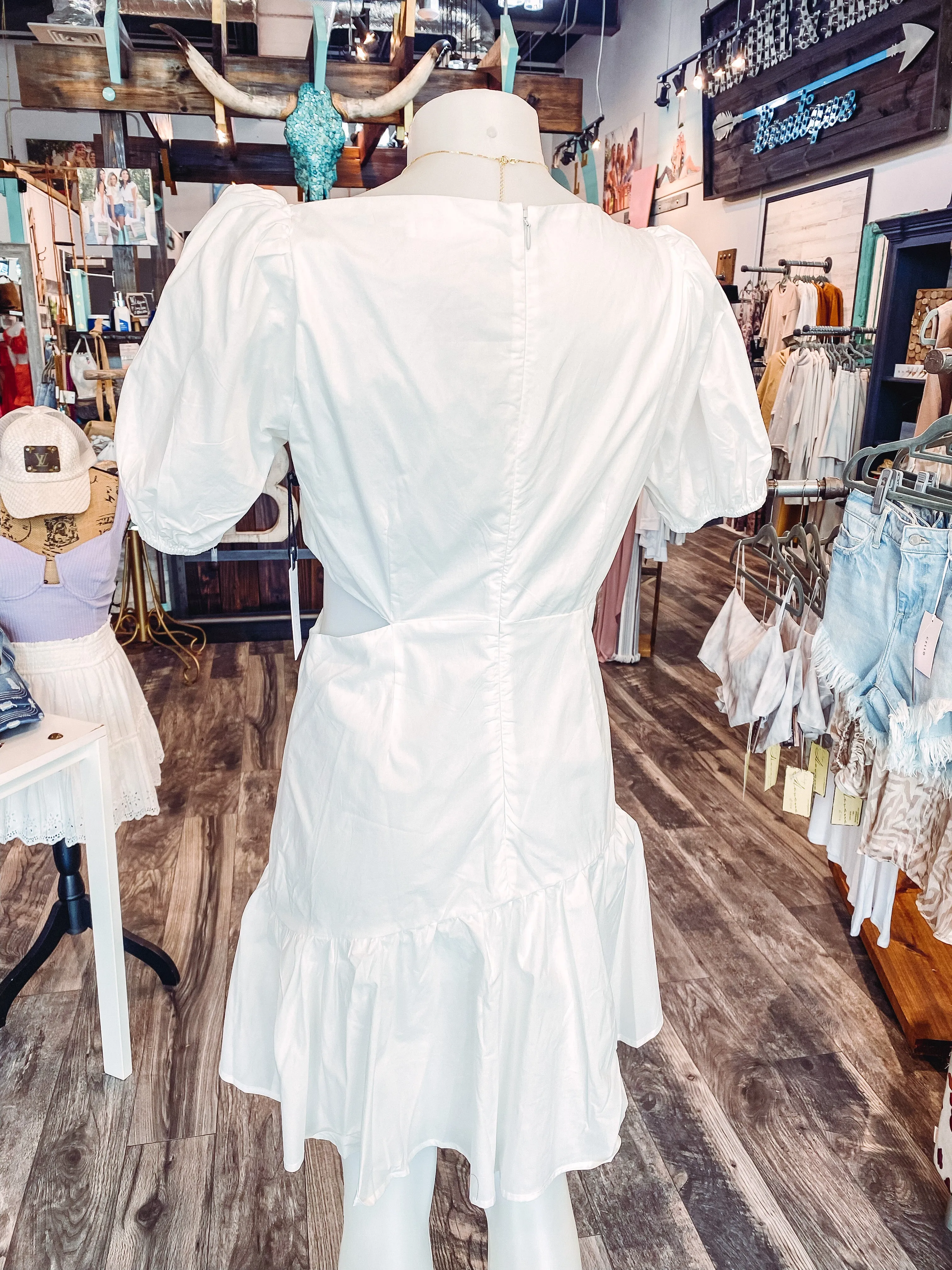 Summer White Cut Out Dress