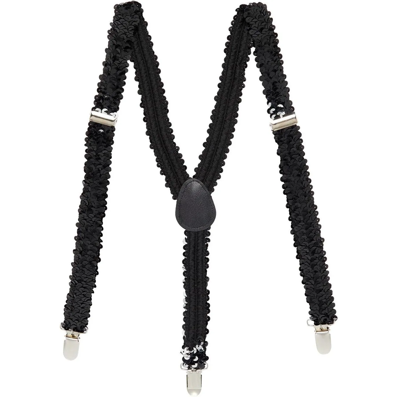 Suspenders Sequin Black