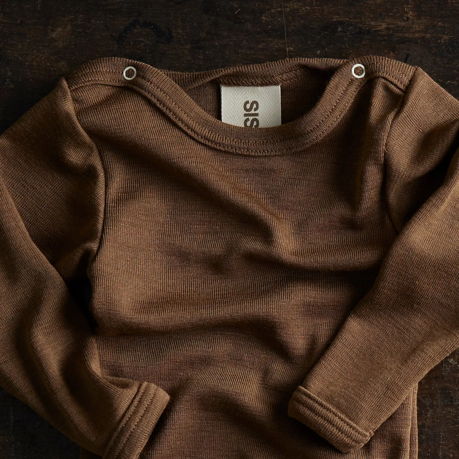 Swallow Baby Body - Merino Wool & Silk - Almond