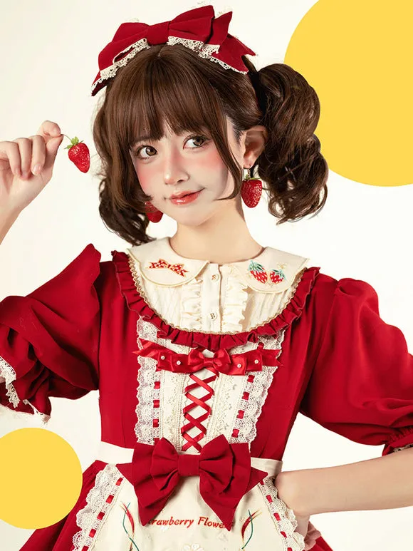 Sweet Lolita Dress Polyester Short Sleeves Sweet Lolita Dress