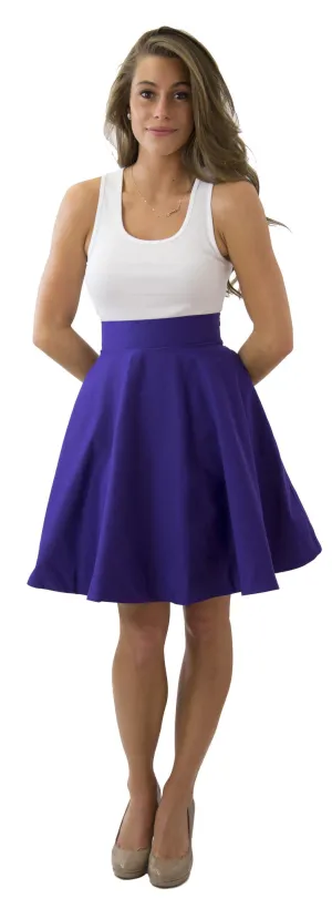 Sydney Skirt- Plum- Poly Satin Unlined