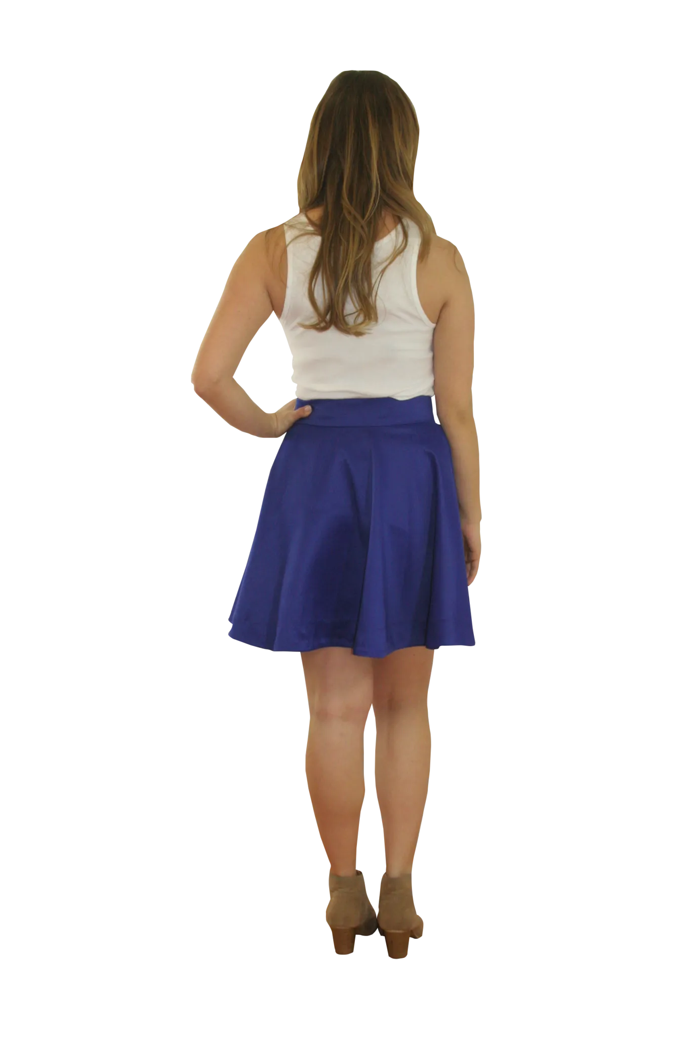 Sydney Skirt- Royal Blue- Poly Satin Reverse Unlined