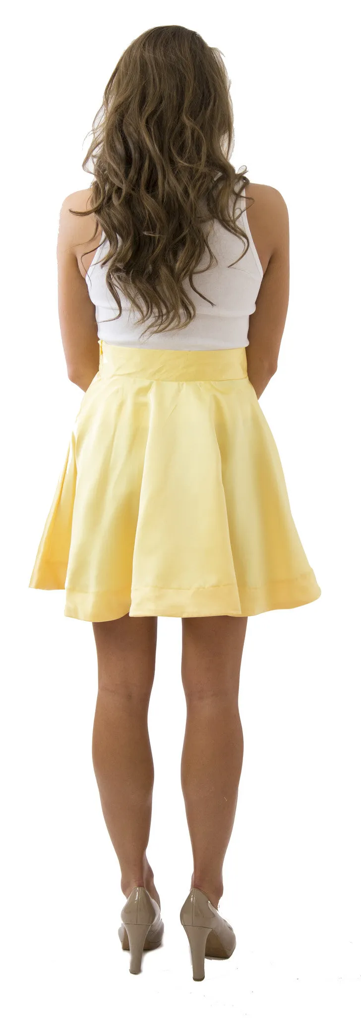 Sydney Skirt- Sunny Jasmine- Poly Satin Unlined