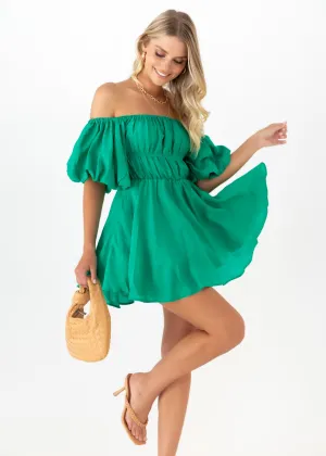 Tami Off Shoulder Dress - Green