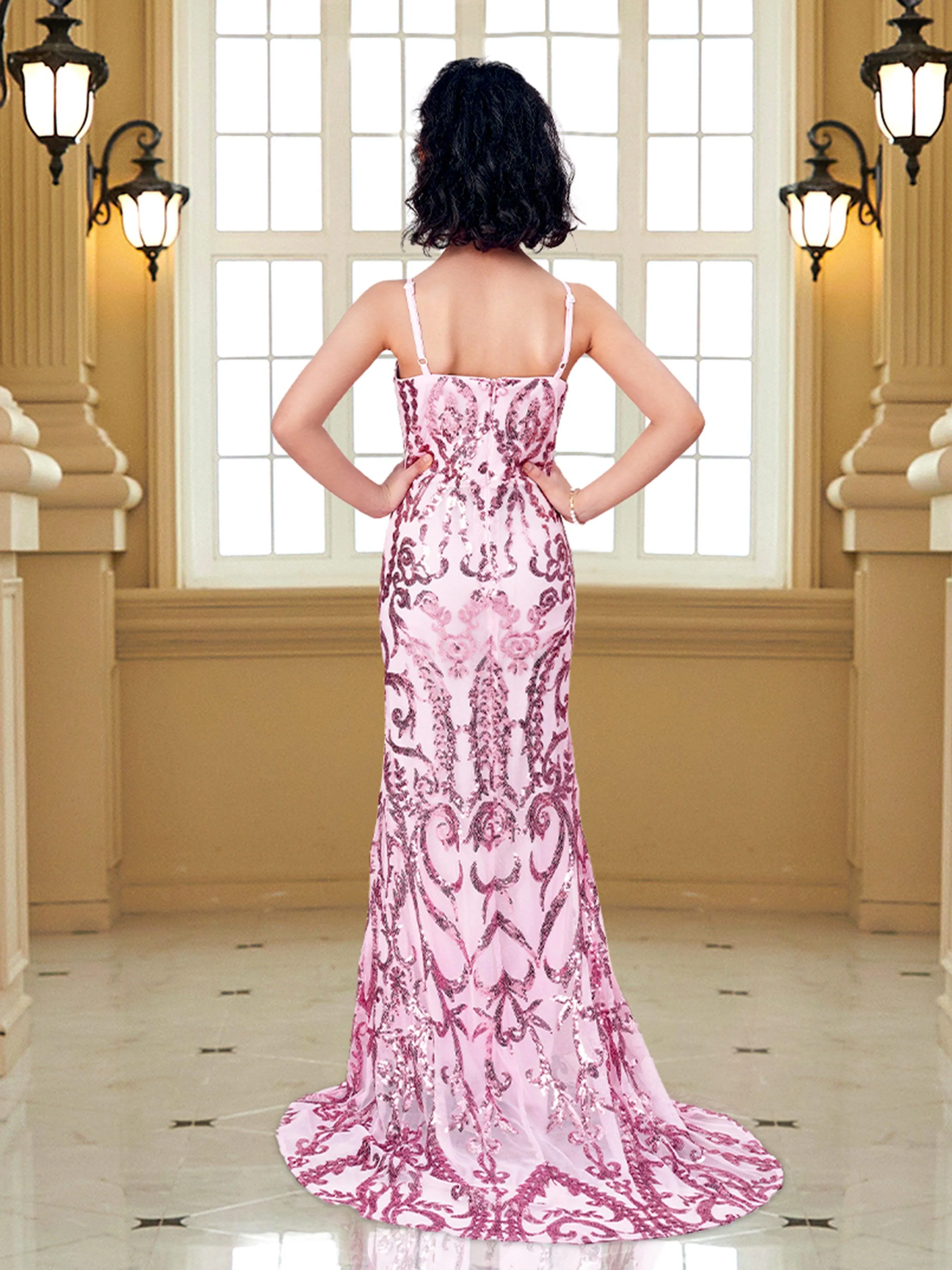 Teen Girl Pink Mermaid Cami Dress CXH1342