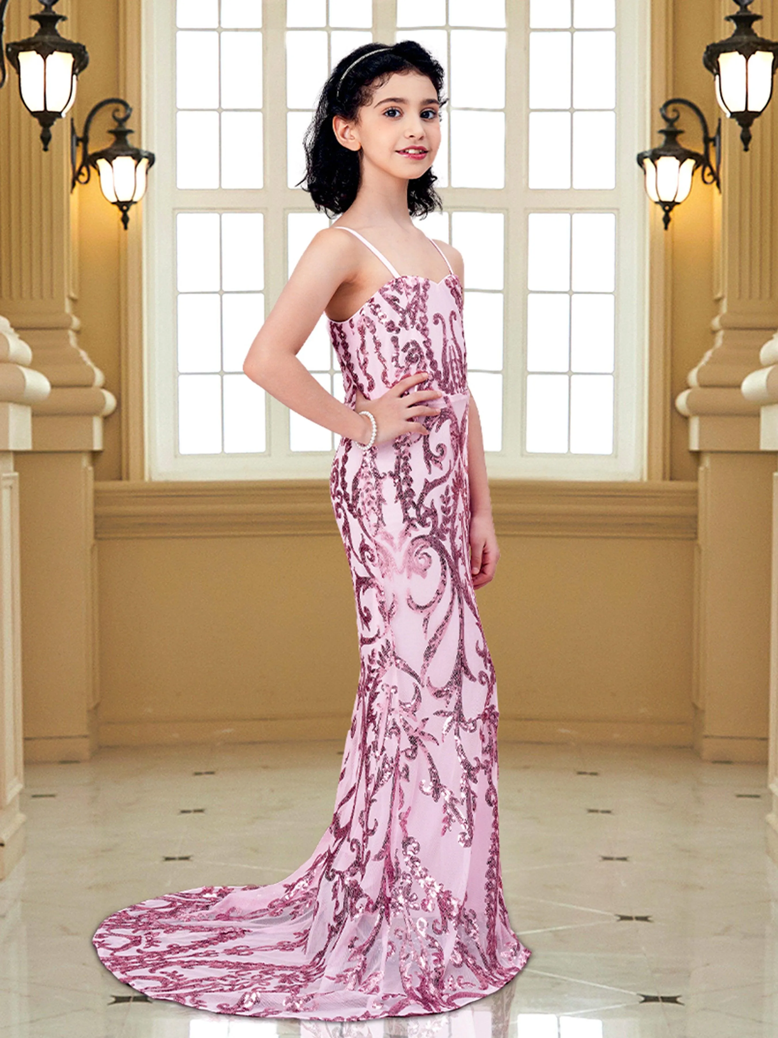 Teen Girl Pink Mermaid Cami Dress CXH1342