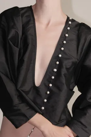 TERESA TOP — BLACK