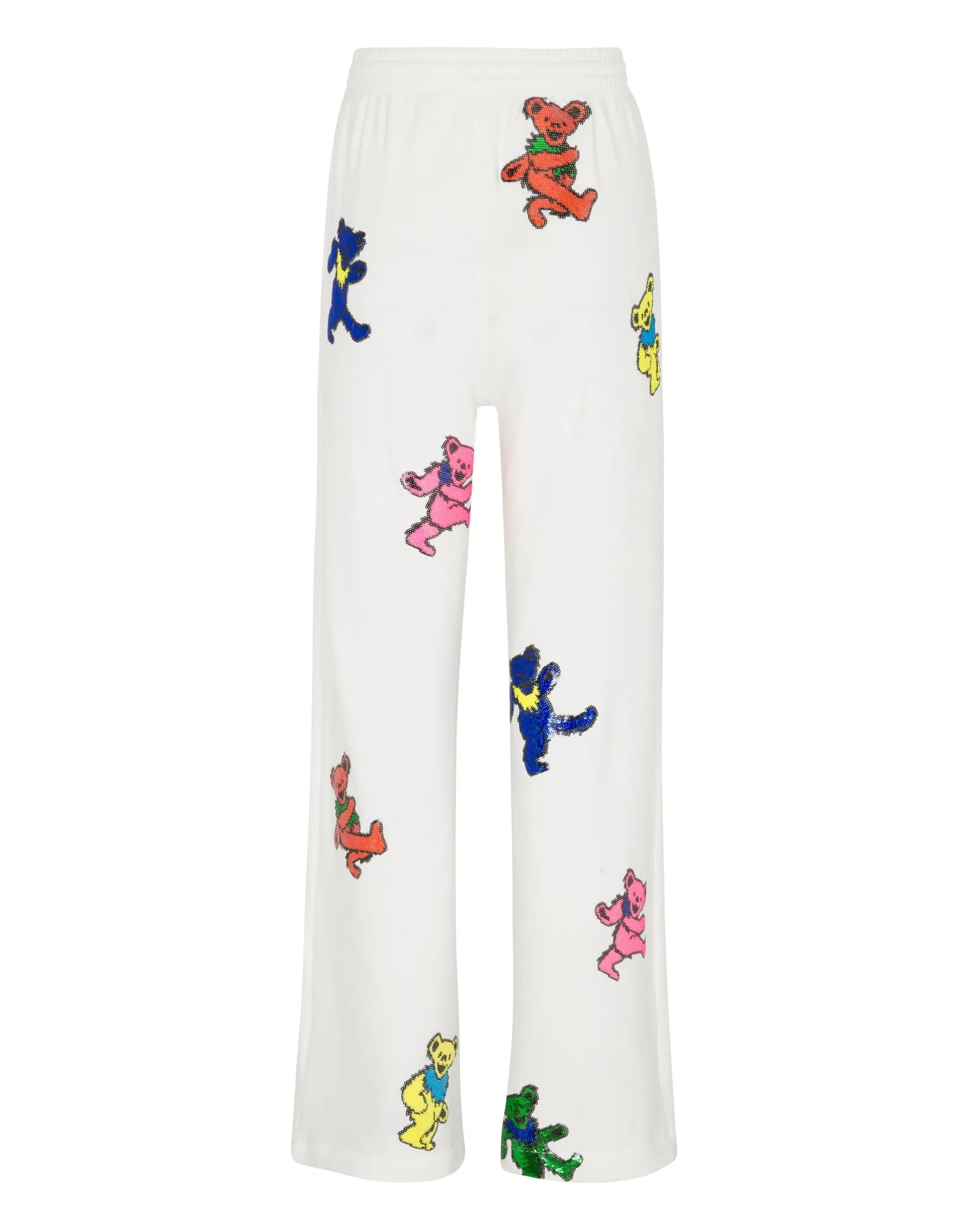 The Original Grateful Dead Dancing Bears Sequin Lounge Pant - White