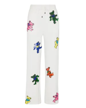 The Original Grateful Dead Dancing Bears Sequin Lounge Pant - White