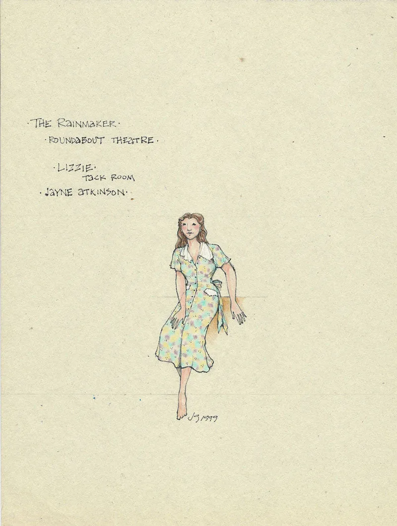 THE RAINMAKER - Jayne Atkinson as 'Lizzie' Tack Room Dress by Jess Goldstein