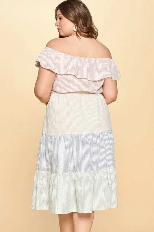 Tiered Off-Shoulder Flounce Dress