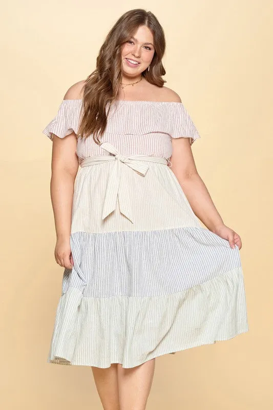 Tiered Off-Shoulder Flounce Dress