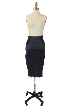 Tom Ford for Gucci Grey-Blue Fitted Skirt