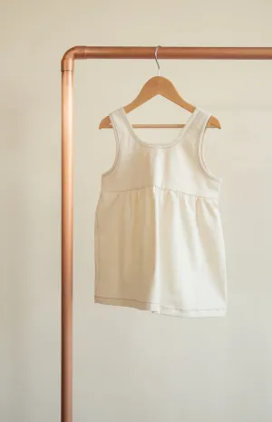 Twill Overall Peplum Dress