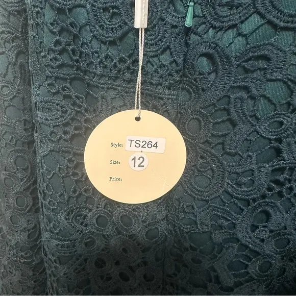 Two Sisters The Label Mesina Emerald Green Lace High Lo Mermaid Dress Size 8