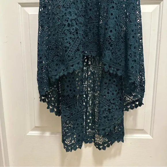 Two Sisters The Label Mesina Emerald Green Lace High Lo Mermaid Dress Size 8