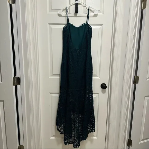 Two Sisters The Label Mesina Emerald Green Lace High Lo Mermaid Dress Size 8