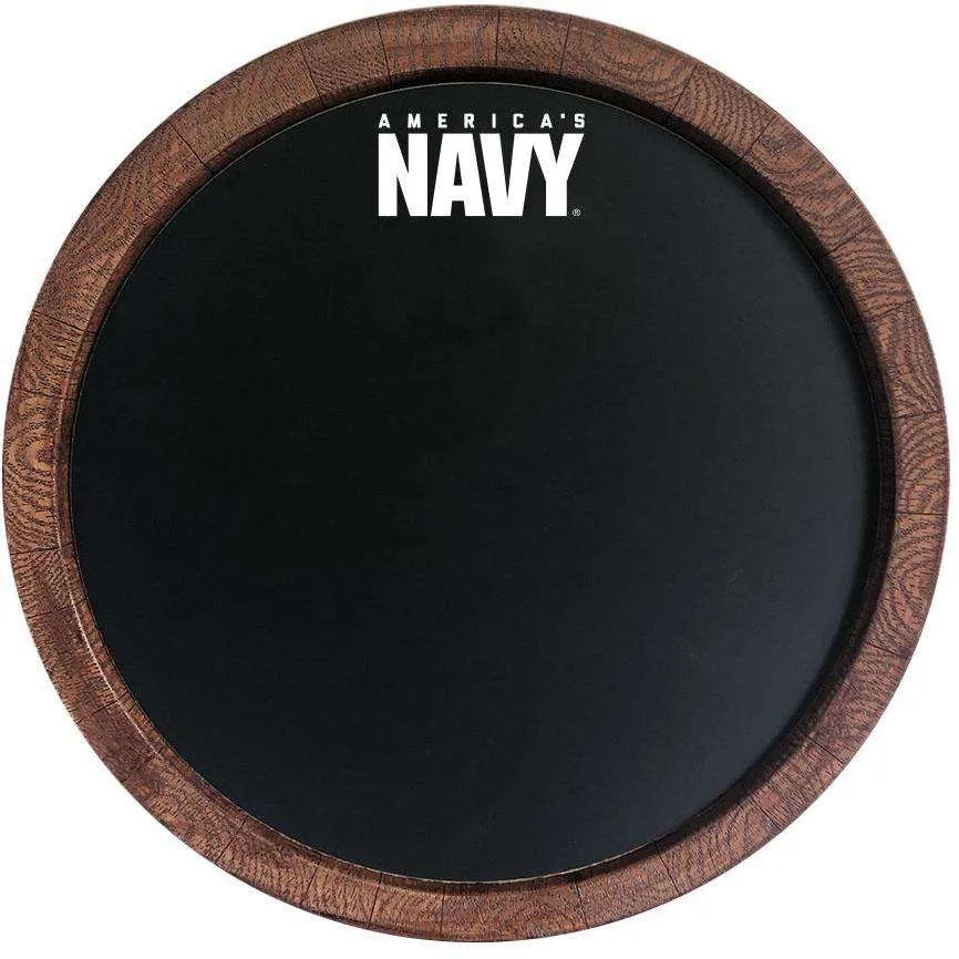 US Navy: Chalkboard "Faux" Barrel Top Sign