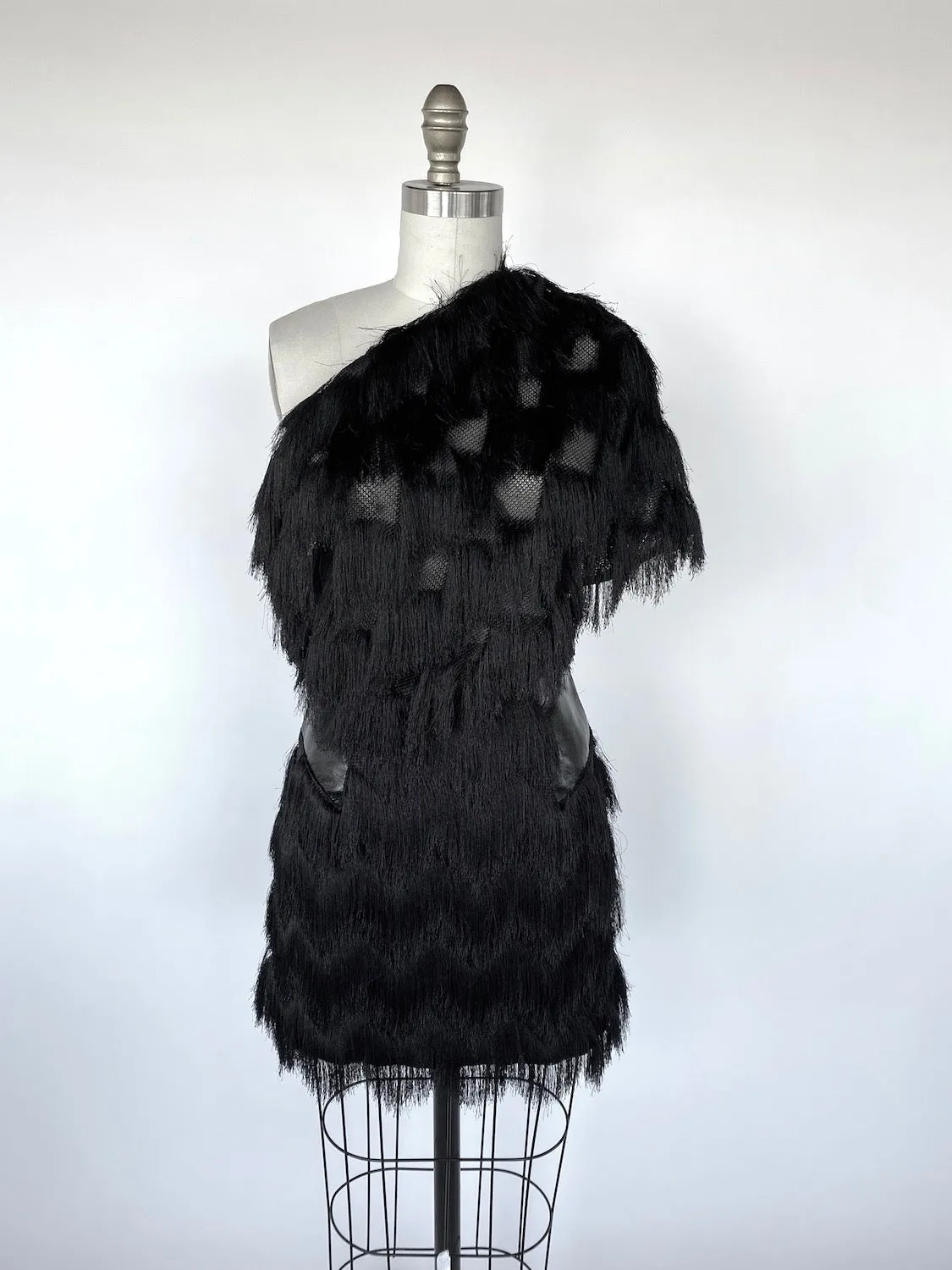 VALENTINA Noir Fringe Skirt in Multi-lengths