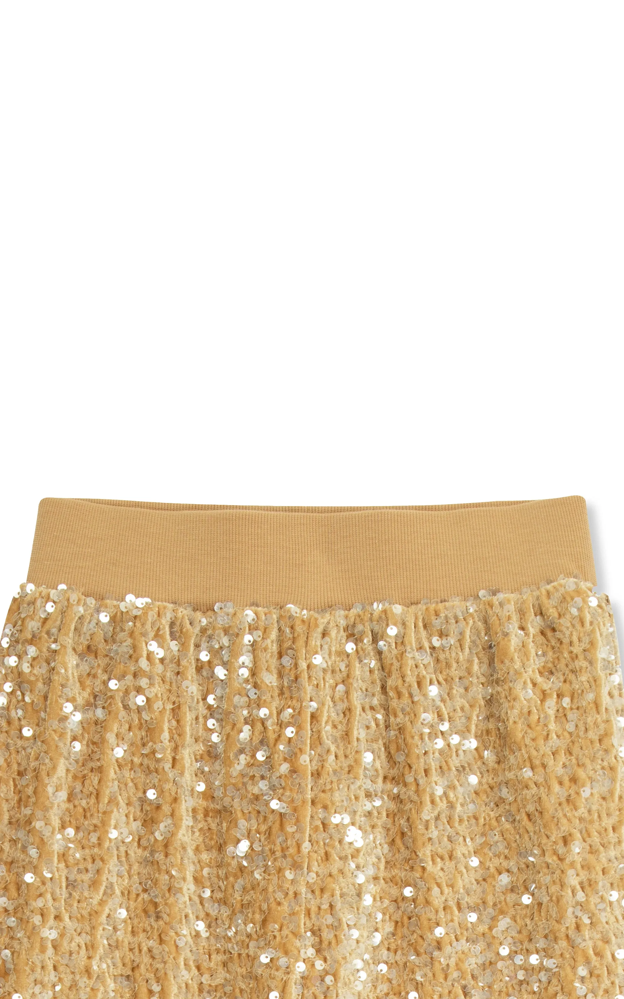 Velour Sequin Pant Set - Off White
