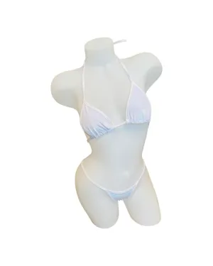 Velvet Bikini Set White