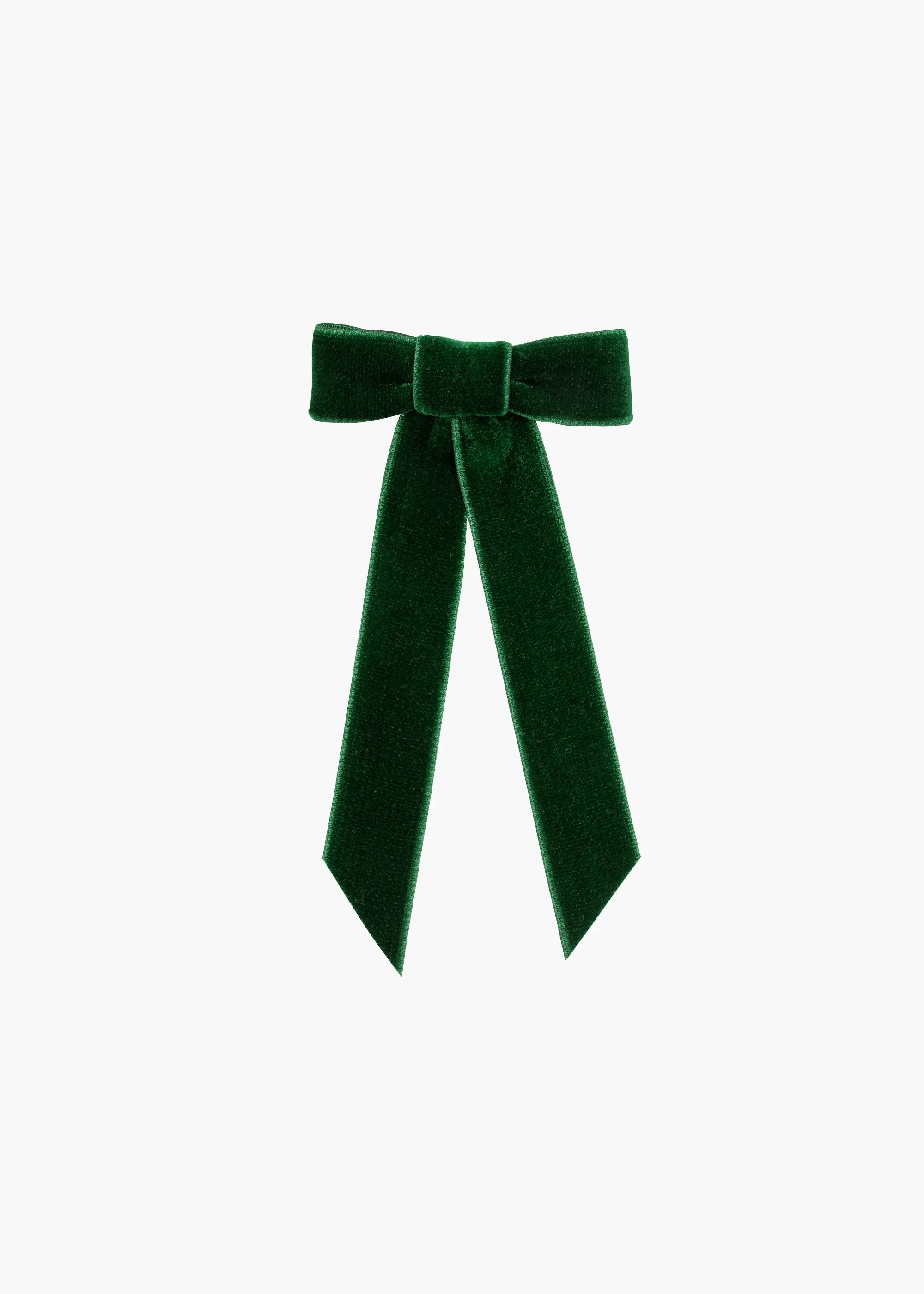 Velvet bow barrette