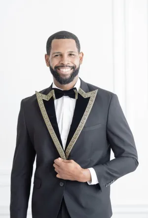 Velvet   Gold inspired velvet bowtie