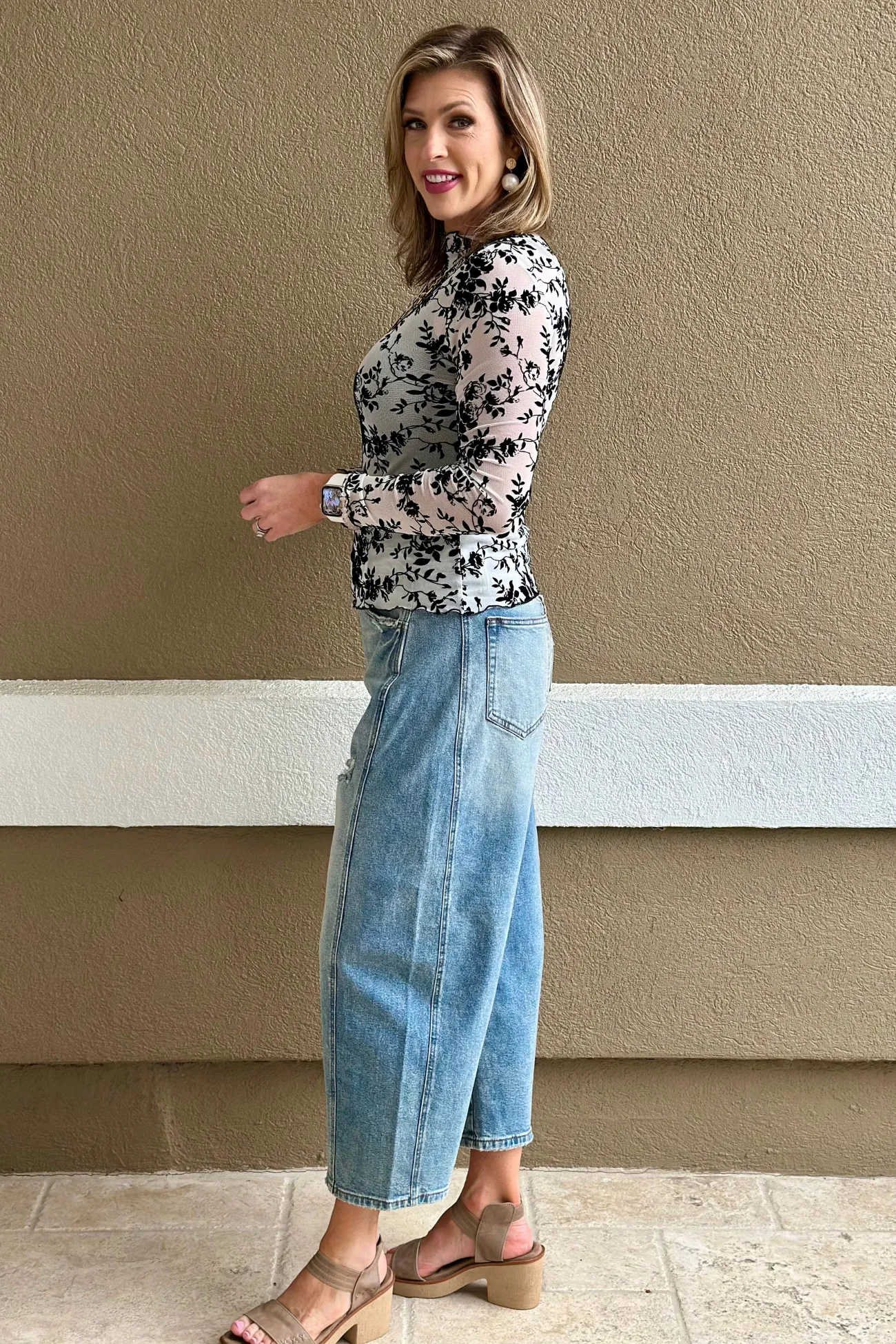 Velvet Noir Lace Top