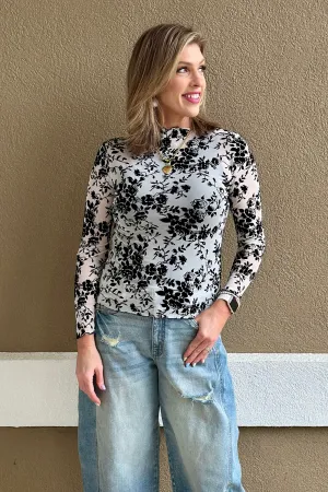 Velvet Noir Lace Top
