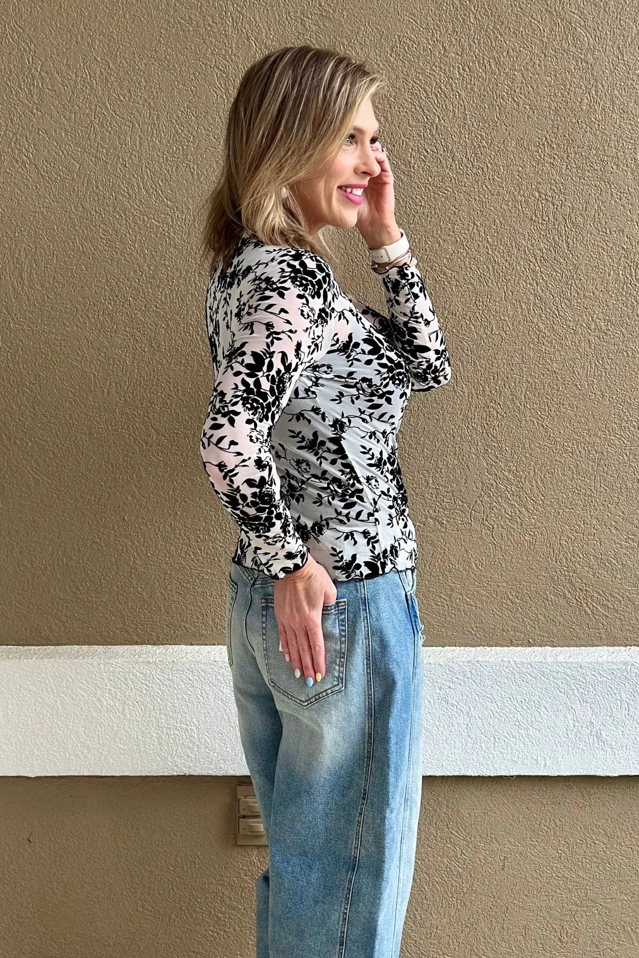 Velvet Noir Lace Top