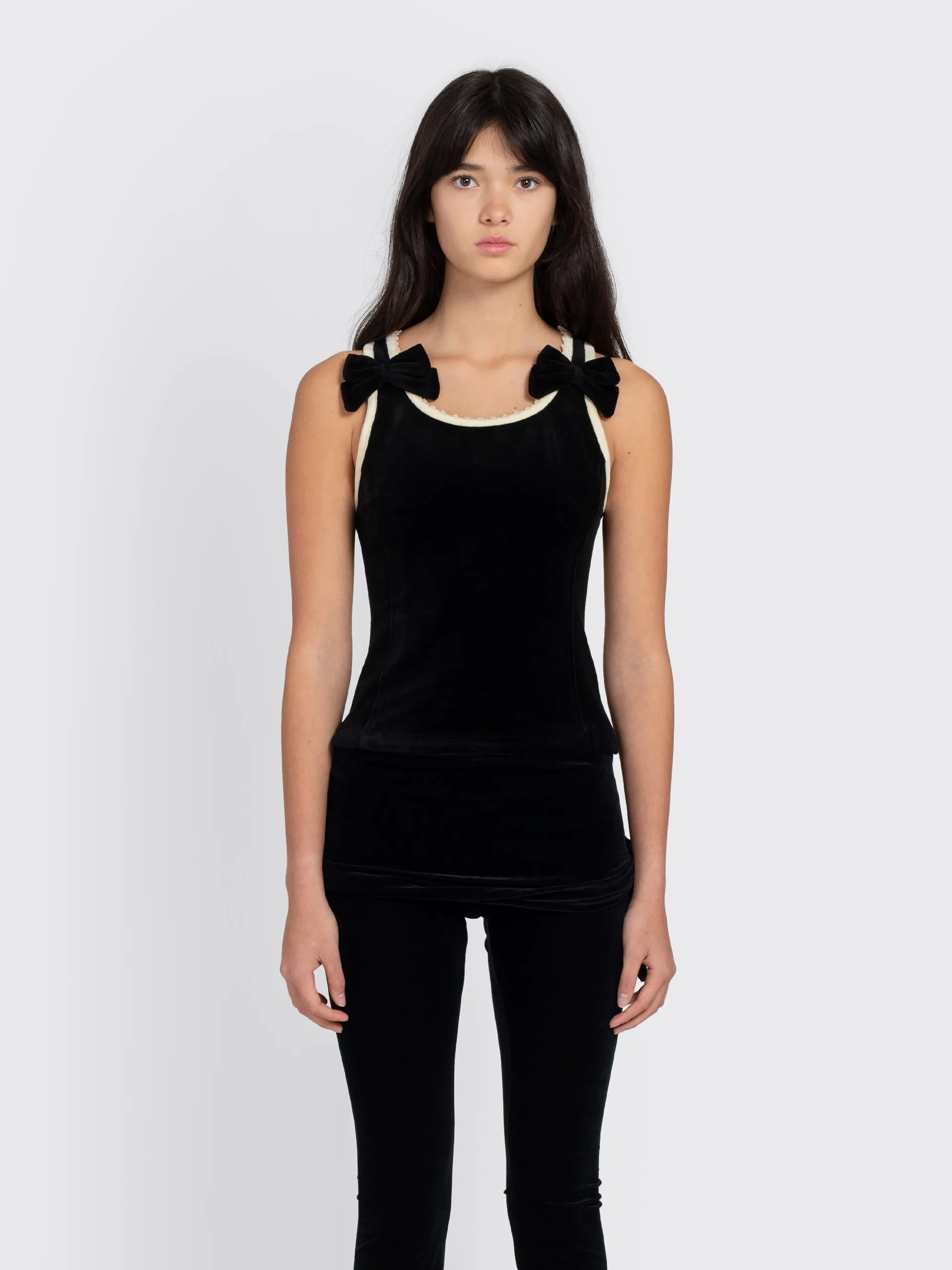 Velvet Picot Ribbon Top